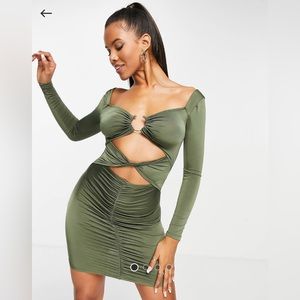 Asos Design Ruched Mini Dress